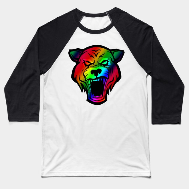 Colorful Fantastic Roaring Tiger Tee Impressive Gift Baseball T-Shirt by klimentina